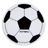 Soccer Sandproof Round Beach Towels