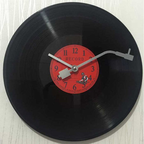 Quartz Round Vintage wall clock accessories modern design CD Black Vinyl Record Clock kitchen clock for Home Decor