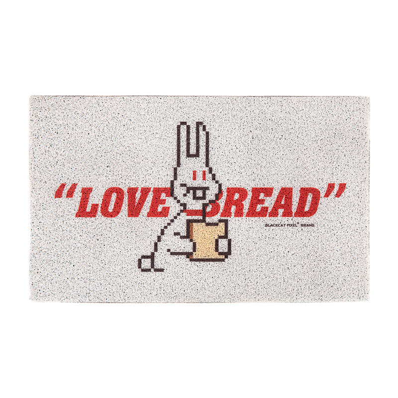 Rabbit Love Bread Door Mat