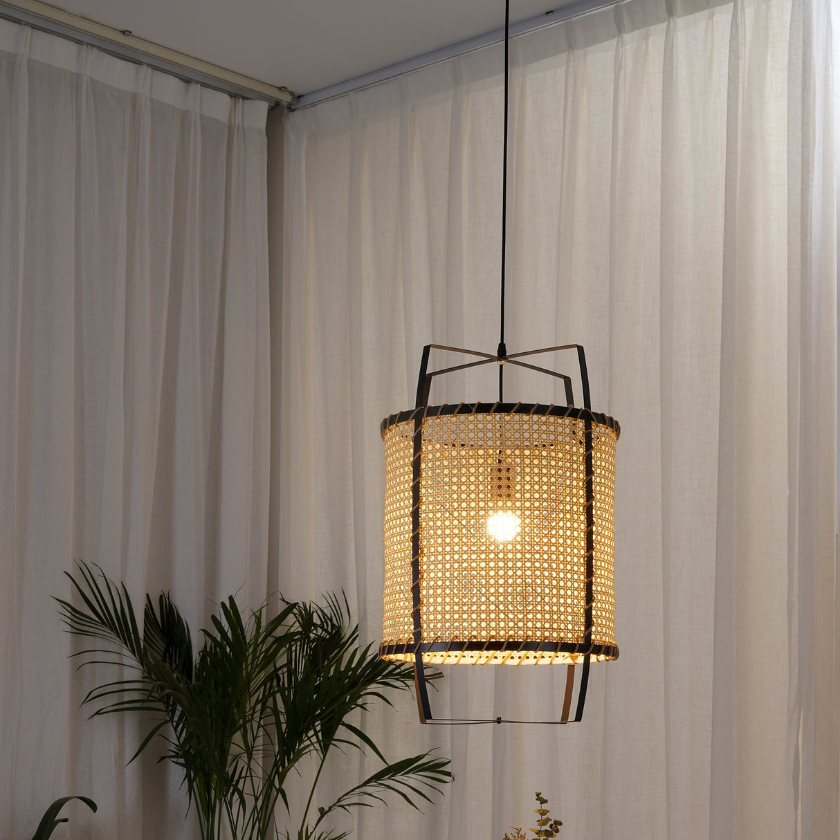 Rattan Cane Pendant Light