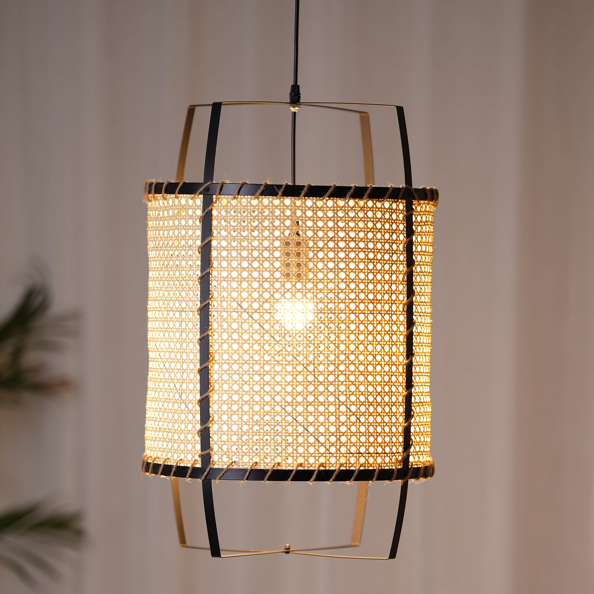 Rattan Cane Pendant Light