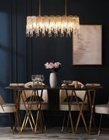 Rectangular Icicle Glass Chandelier