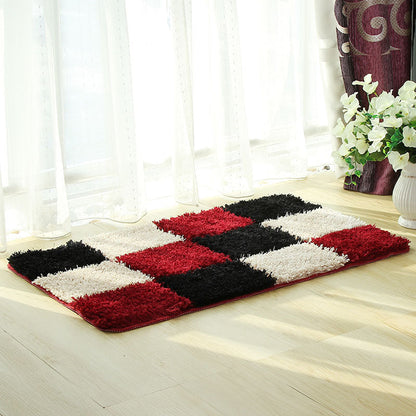 Feblilac Blue and White Checkerboard Pattern Ultra Soft Bathroom Rug, Multiple Sized Bathroom Rug, Plush Water-Absorbent , Multiple Sized Anti Slip Toilet Mat, Black and White Thick Bathroom Carpet, Art Bathroom Mats, Best Bath Rugs, Hot Shower Mat