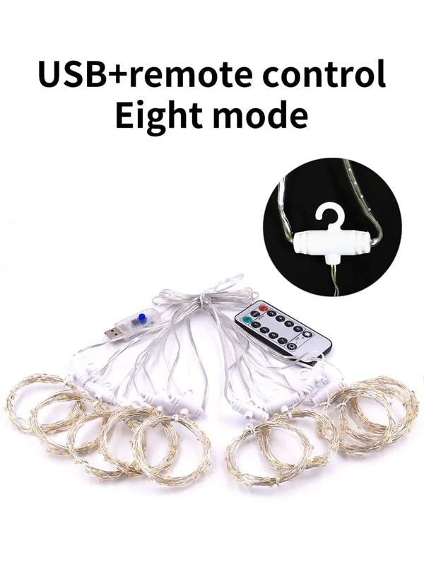 Curtain Decorative String Light With 300pcs Bulb For Remote Control