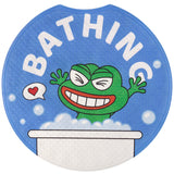 Round Smile Frog PVC Bathroom Mat