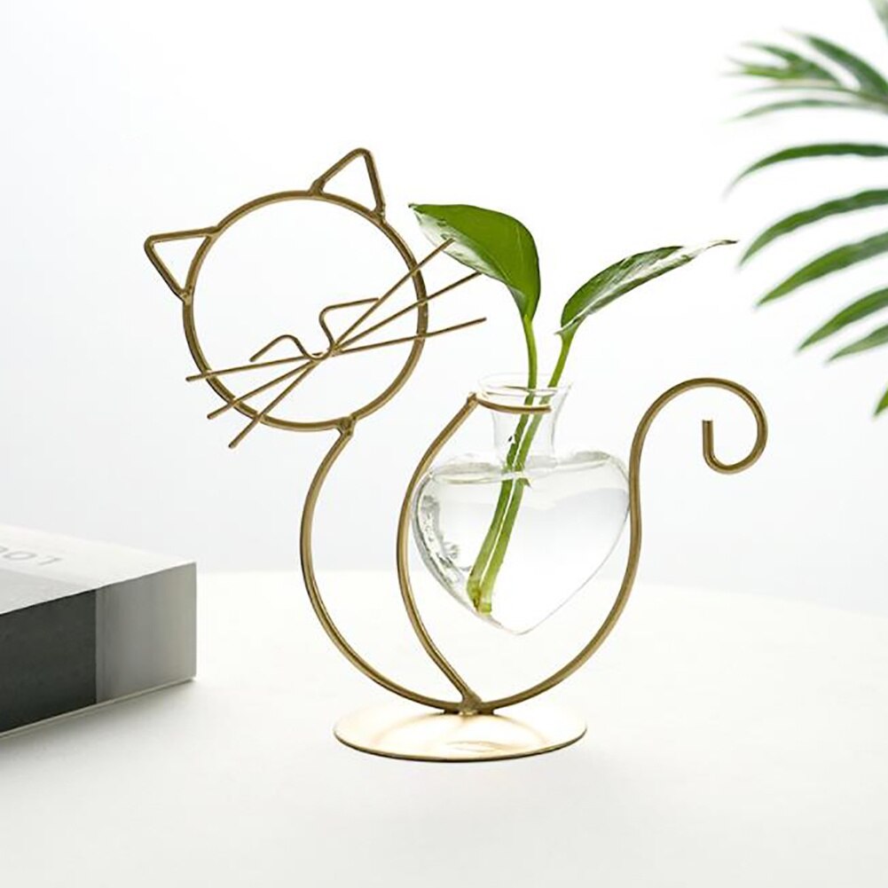 Lovely Cat Shape Heart Vase