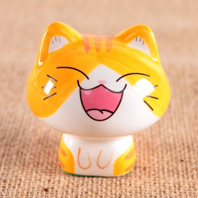 Cute Ceramic Chubby Cat Figurine