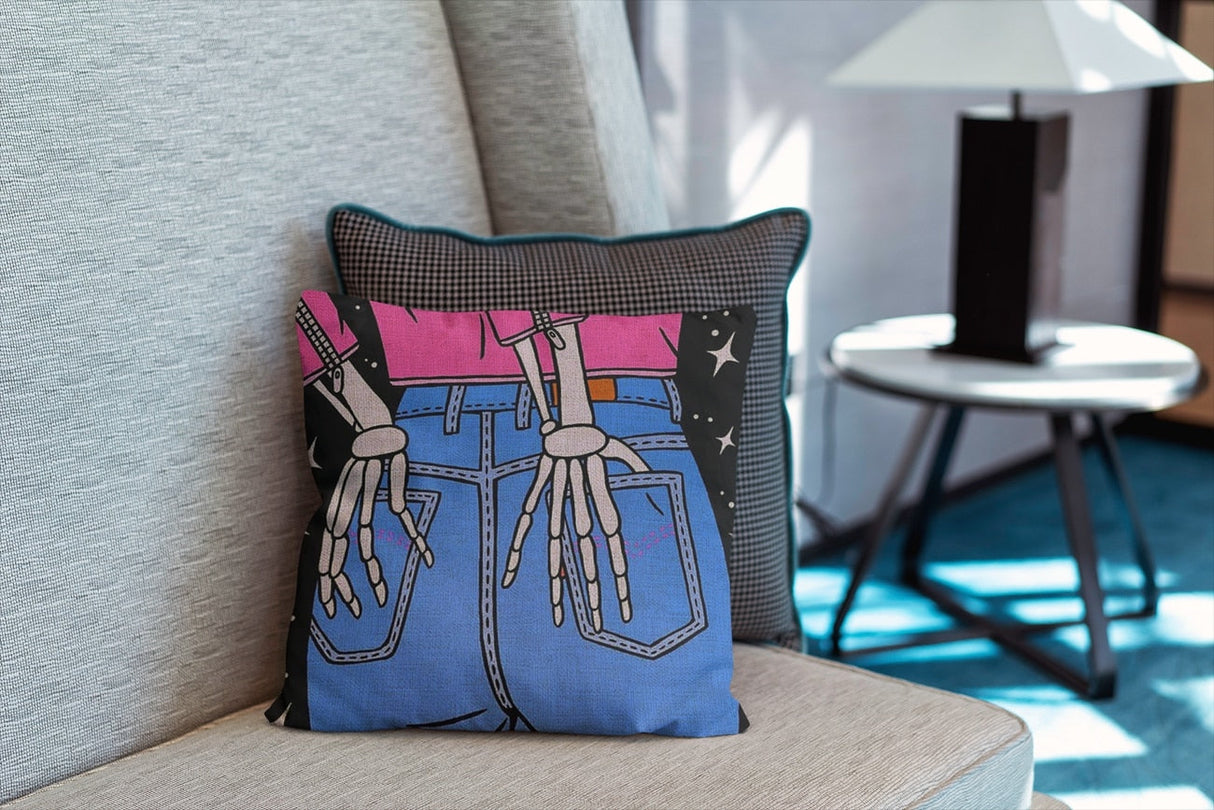 Indie Cartoon Patterns Pillow Case