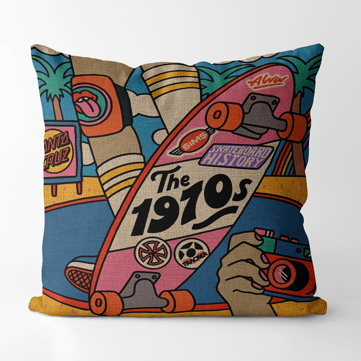 Indie Cartoon Patterns Pillow Case