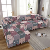 Cat Pattern Stretch Sofa Cover