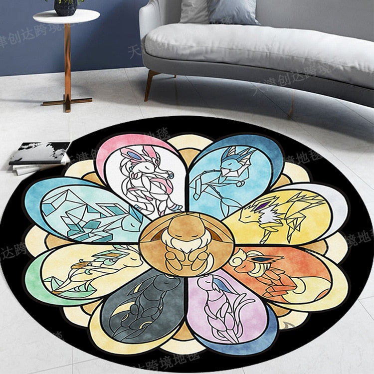 Anime Pokémon Round Rug