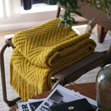 Zig-Zag Throw Blanket Dark Academia