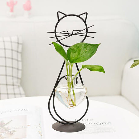 Lovely Cat Shape Heart Vase