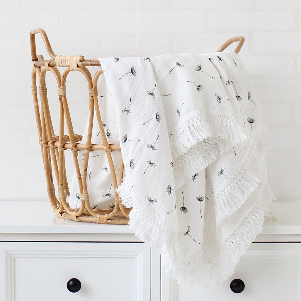 Muslin cotton swaddle wrap