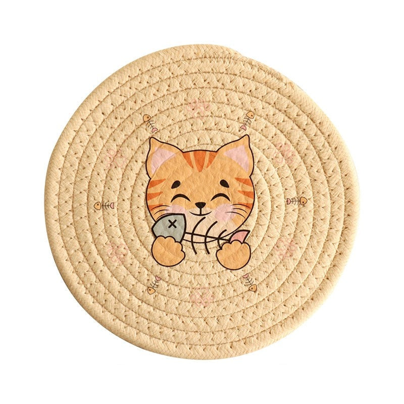 Durable Cat Pattern Coaster