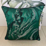 The Malachite Jacquard Pillow Cover