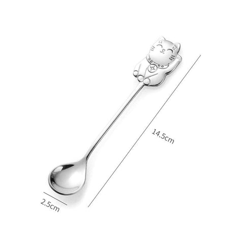 Cartoon Lucky Cat Tea Spoon