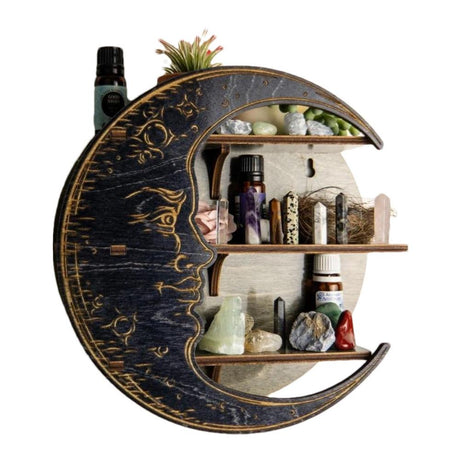 Witch Moon Face Wall Hanging Shelf