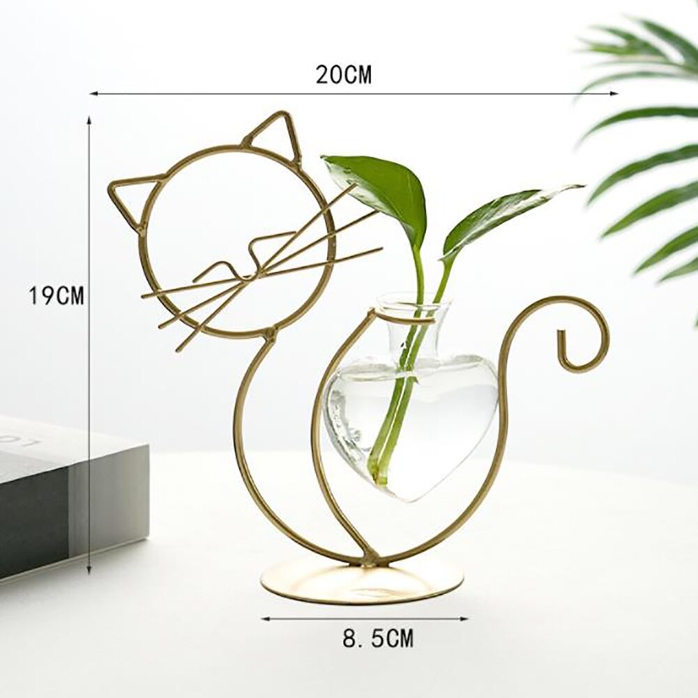 Lovely Cat Shape Heart Vase