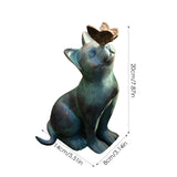 Cat Butterfly Statue