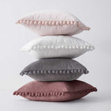 The Luxe Pom Pom Velvet Pillow Cover