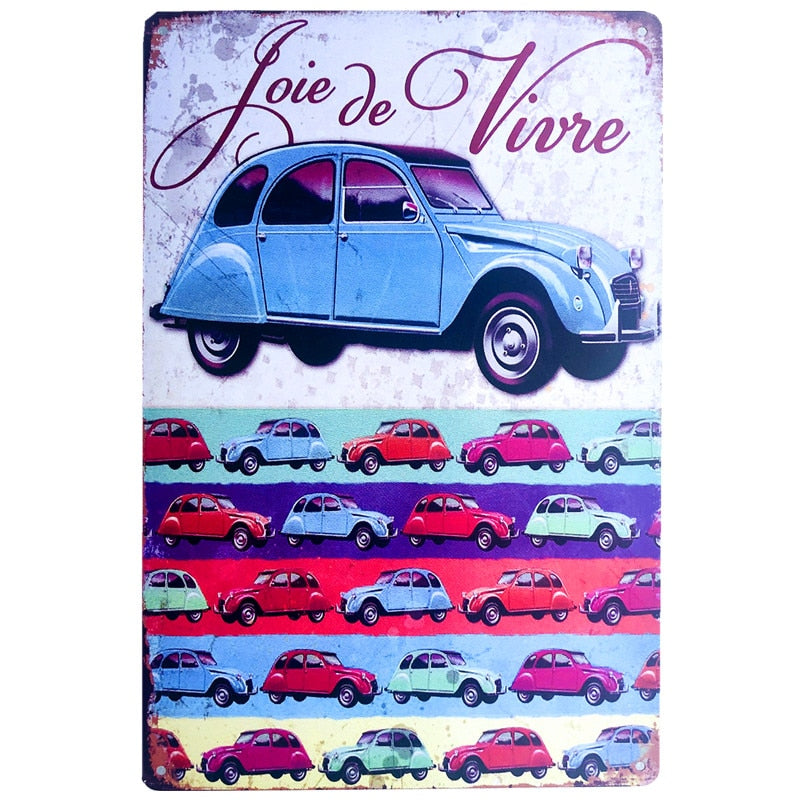 Vintage Minibus Trip Metal Posters