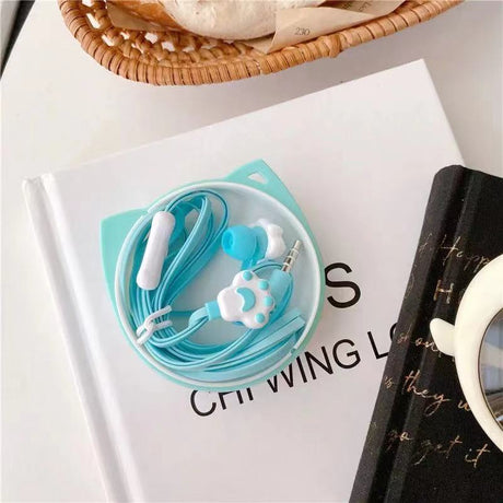 Cute Cat Paw Wired Earphone