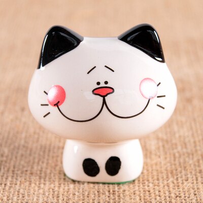 Cute Ceramic Chubby Cat Figurine