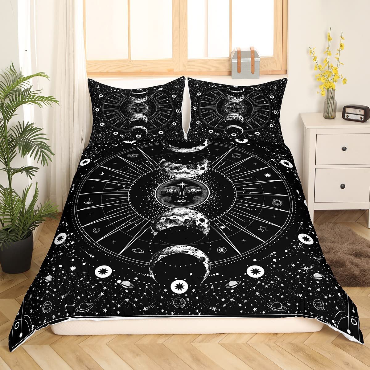 Witchy Moon Star Bedding Set