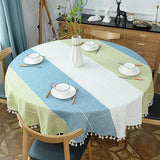 Aesthetic Round Linen Tablecloth