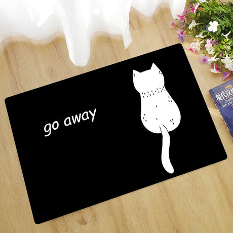 Go Away Doormat Cat Rug