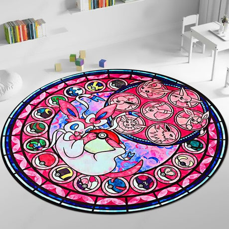 Anime Pokémon Round Rug