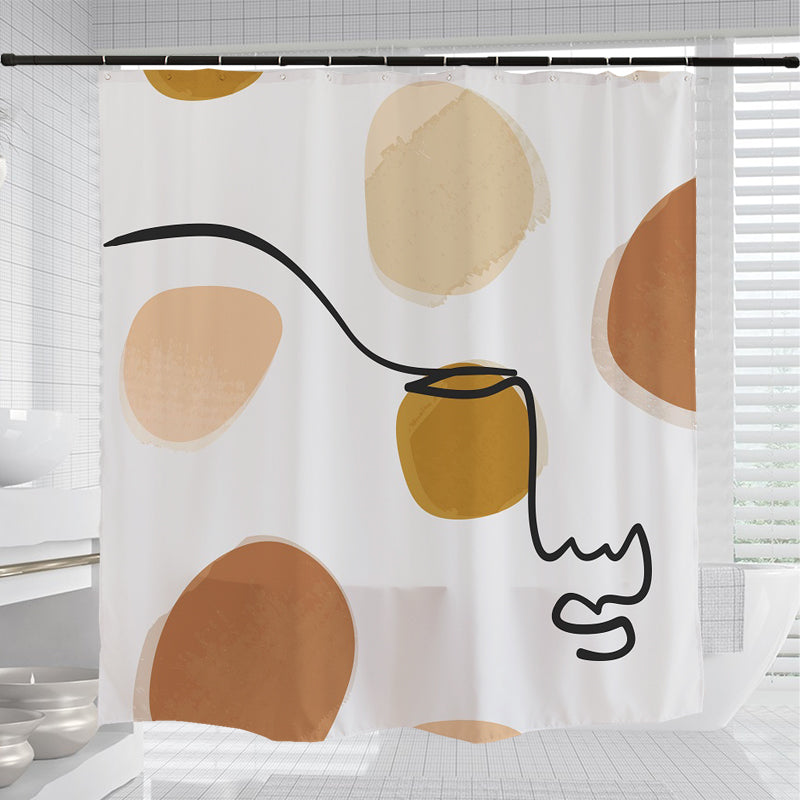 Art Abstract Face Shower Curtain