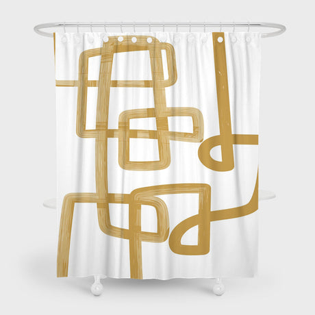 Abstract Line Shower Curtain