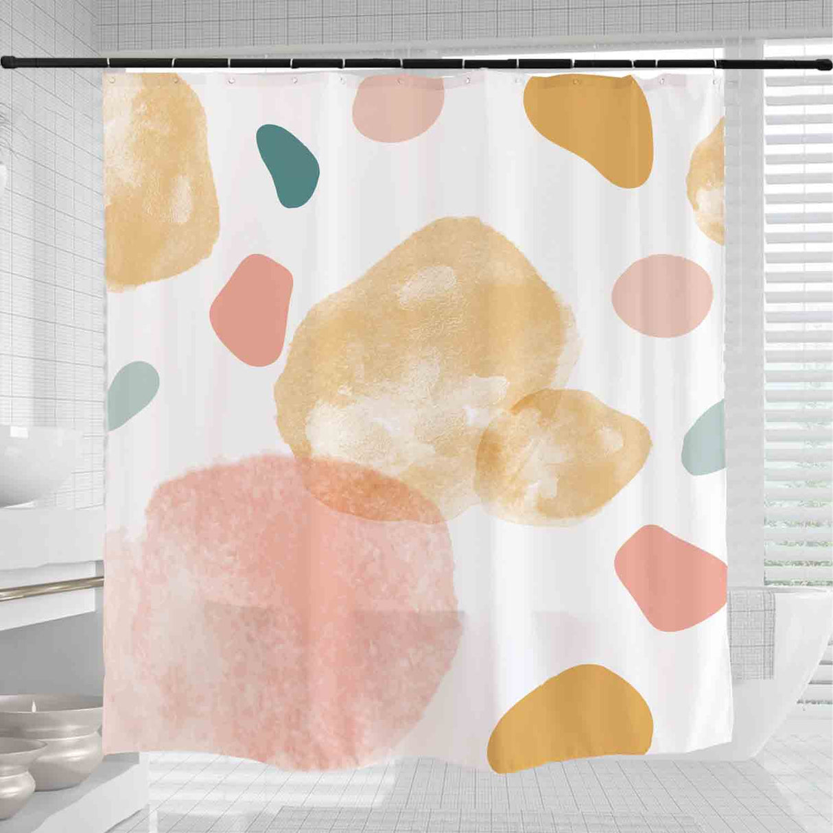 Abstract Mountain Path Shower Curtain