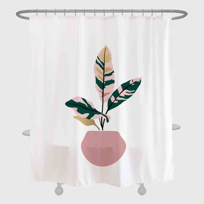 Pot and Plant Shower Curtain