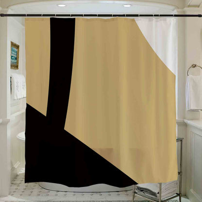 Feblilac Abstract  Yellow Leaves Shower Curtain with Hooks, Floral Bathroom Curtains with Ring, Unique Bathroom décor, Boho Shower Curtain, Customized Bathroom Curtains, Extra Long Shower Curtain