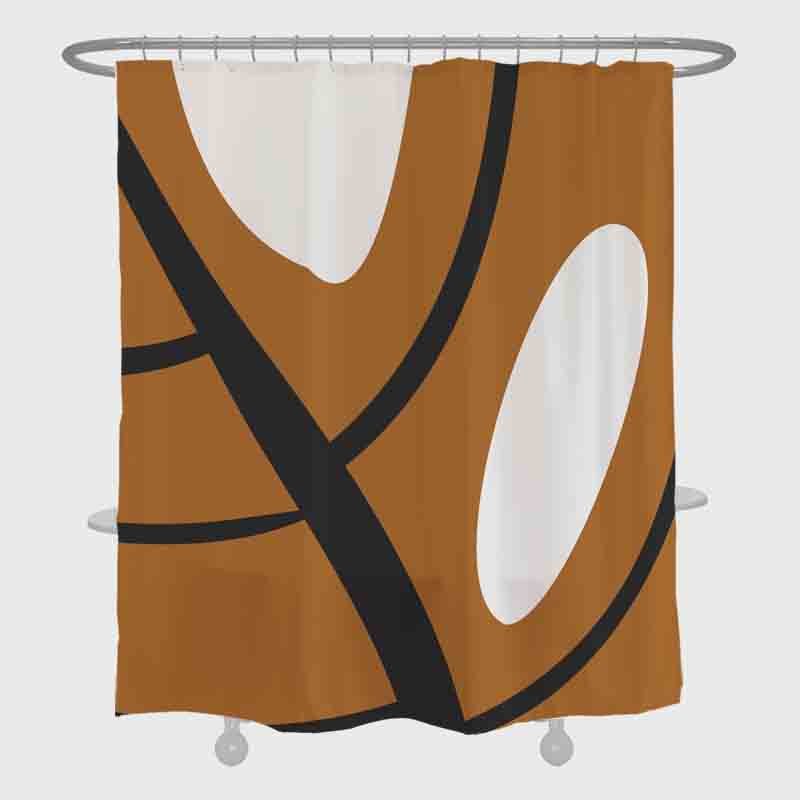 Feblilac Abstract Brown Leaves Shower Curtain with Hooks, Floral Bathroom Curtains with Ring, Unique Bathroom décor, Boho Shower Curtain, Customized Bathroom Curtains, Extra Long Shower Curtain