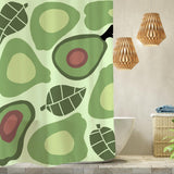 Feblilac Lovely Green avocado Shower Curtain with Hooks, Floral Bathroom Curtains with Ring, Unique Bathroom décor, Boho Shower Curtain, Customized Bathroom Curtains, Extra Long Shower Curtain