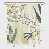 Feblilac Lovely Forest Leaves Shower Curtain Shower Curtain with Hooks, Floral Bathroom Curtains with Ring, Unique Bathroom décor, Boho Shower Curtain, Customized Bathroom Curtains, Extra Long Shower Curtain