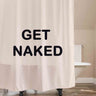 Feblilac Cute Get Naked Shower Curtain with Hooks, Beige and Pink