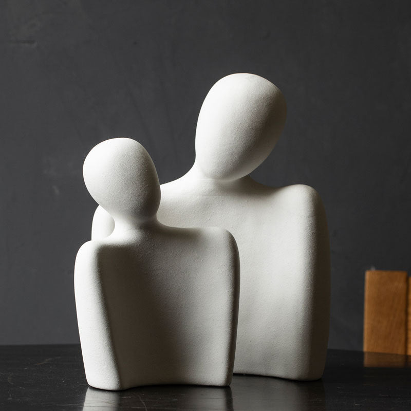 Modern Abstract Art Couple Sculpture