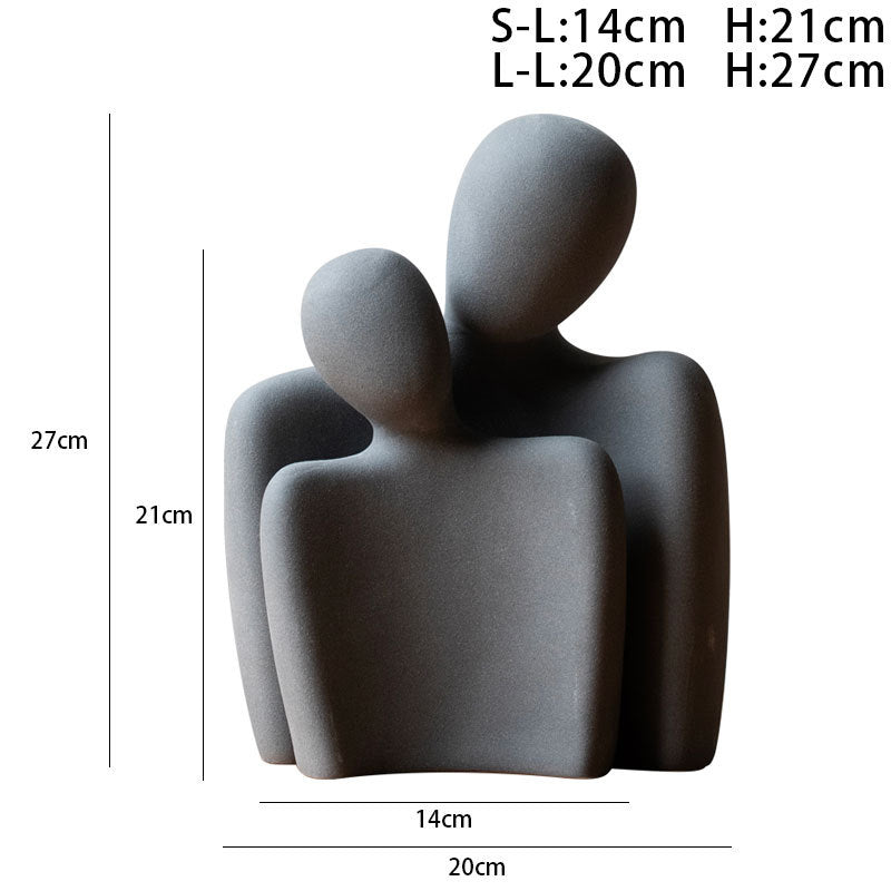 Modern Abstract Art Couple Sculpture