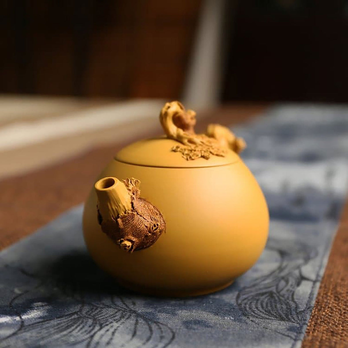 Imitation Bark Yixing Zisha Teapot