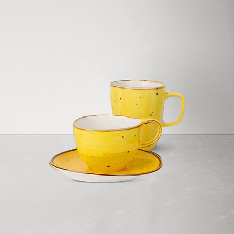 Speckled Tea Cup and Saucer Set