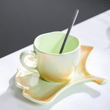 Gradient Coffee Mug with Ginkgo Saucer