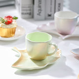 Gradient Coffee Mug with Ginkgo Saucer