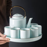 Teapot Tea Set with Cups and Tray