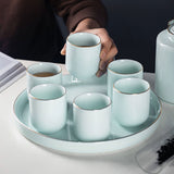 Teapot Tea Set with Cups and Tray