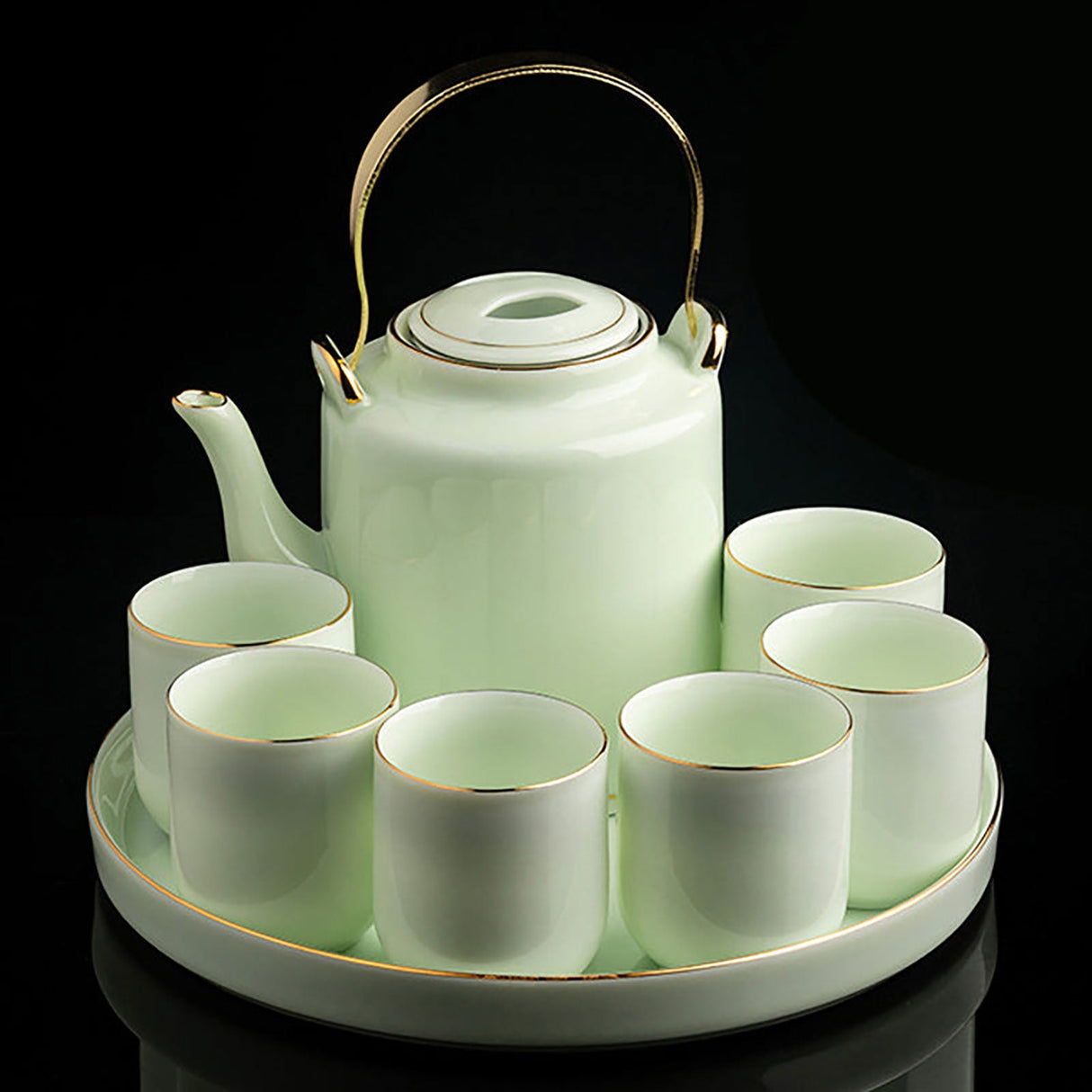 Teapot Tea Set with Cups and Tray